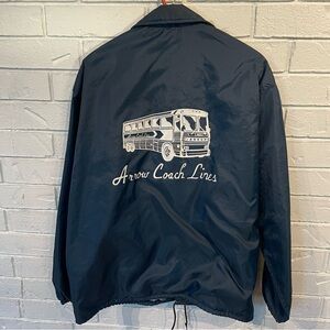 Vintage 80s Dunbrooke Arrow Coach Lines Nylon Jacket Mens L
